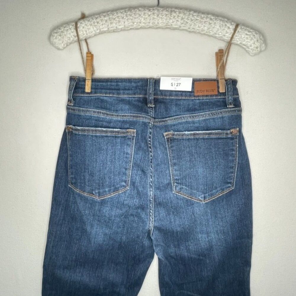 (NWT) Judy Blue Sz 5/27 Relaxed Fit High Waist Skinny Blue Stretch Denim Jeans - Picture 9 of 10
